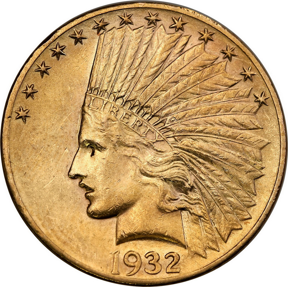USA 10 dolarów 1932 Indianin st.1-
